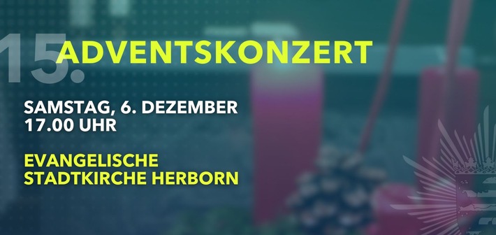 Mittelhessen: LAHN-DILL-KREIS: 15. Adventskonzert der Polizei in der Herborner Stadtkirche / Ein Dankeschön an die Bürgerinnen und Bürger