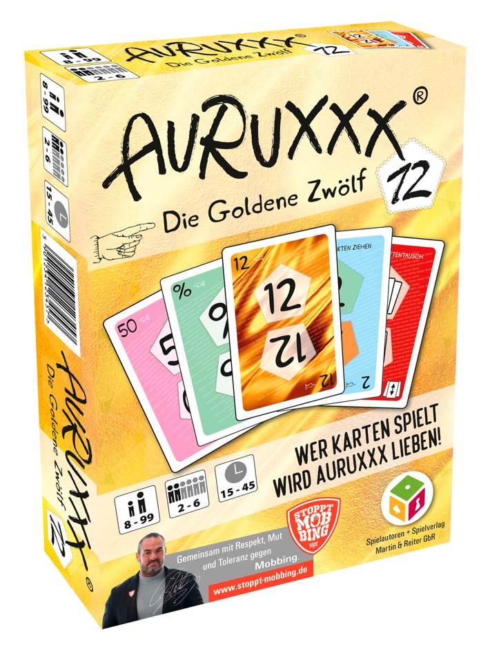 Gute Karten gegen Mobbing / TV bekannter Anti-Mobbing Coach Carsten Stahl und AURUXXX "Die Goldene 12" setzen ein Zeichen