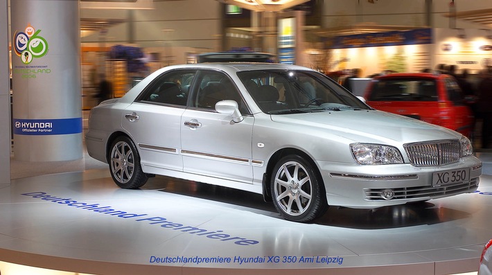 Oberklasse-Limousine Hyundai XG 350 feiert Deutschlandpremiere auf der Auto Mobil International (AMI) in Leipzig