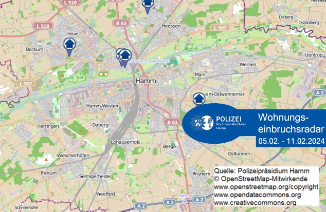 POL-HAM: Wohnungseinbruchsradar Hamm für die Woche vom 5. Februar bis 11. Februar