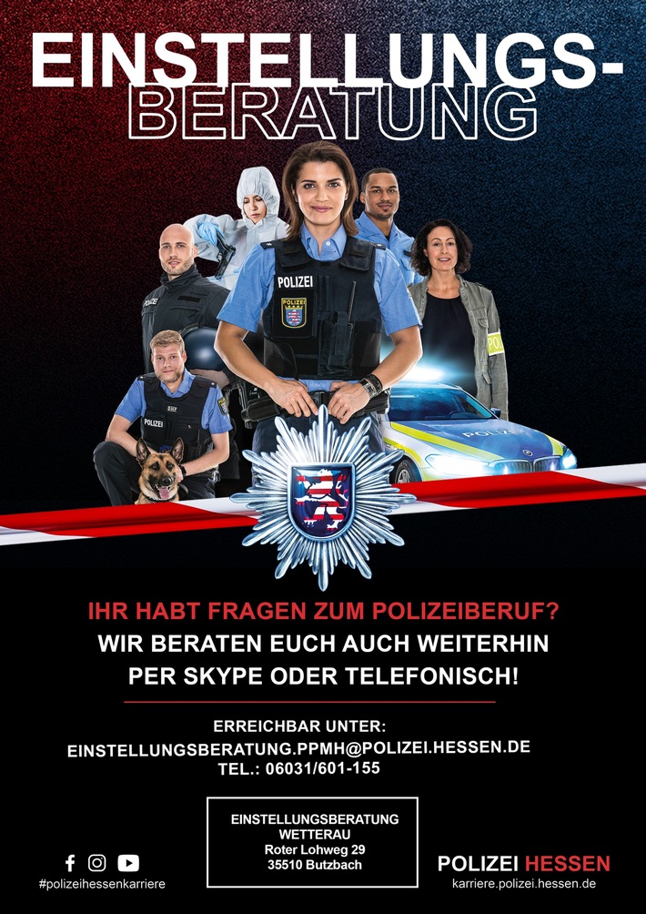 POL-WE: Vorbereitung ist die halbe Miete! Infos zur Vorbereitung auf den Einstellungstest der Polizei Hessen in Butzbach