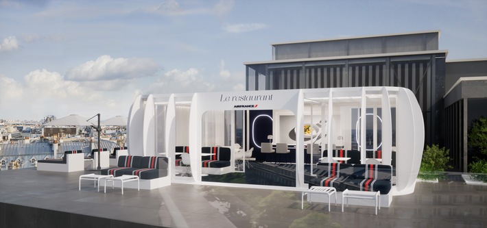 Air France Pop-up-Restaurant auf dem Rooftop der Pariser Galeries Lafayette
