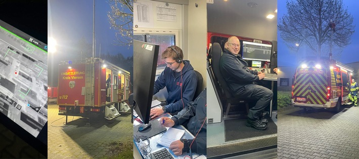 FFW Schwalmtal: Zusammenarbeit im Fokus: ELW-Gruppen aus Schwalmtal und dem Kreis Viersen üben gemeinsam in Kempen