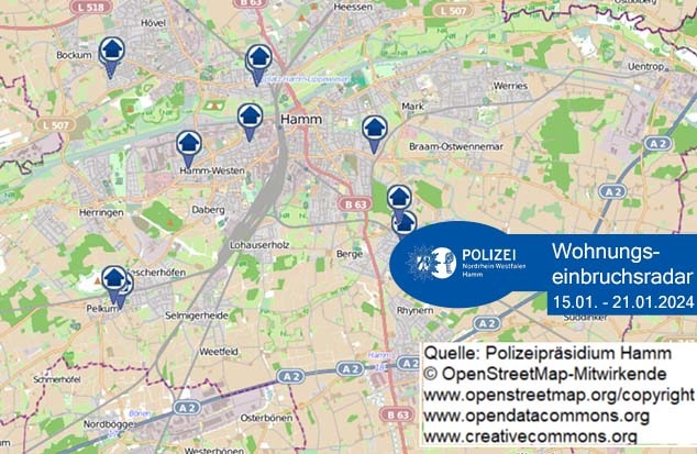 POL-HAM: Wohnungseinbruchsradar Hamm für die Woche vom 15. Januar bis 21. Januar