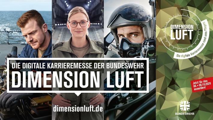 Save the Date: &quot;Dimension Luft&quot; - Die erste digitale Karrieremesse der Bundeswehr - Anmeldungen ab sofort!