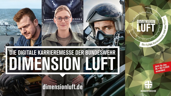 Save the Date: "Dimension Luft" - Die erste digitale Karrieremesse der Bundeswehr - Anmeldungen ab sofort!