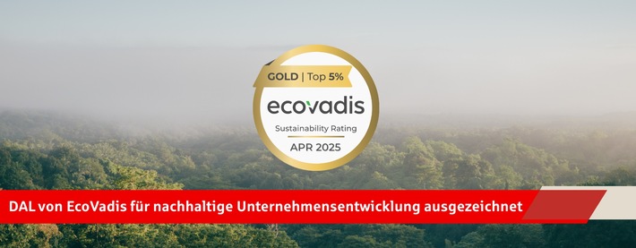 DAL erhält Gold-Rating von EcoVadis: Auszeichnung für eine nachhaltige Unternehmensentwicklung