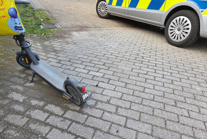POL-AC: DIY-Kennzeichen überzeugt nicht - E-Scooter ohne Versicherung gestoppt