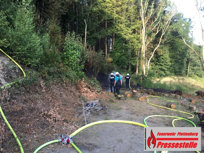 FW-PL: OT-Kahley. Waldbrand konnte schnell gelöscht werden