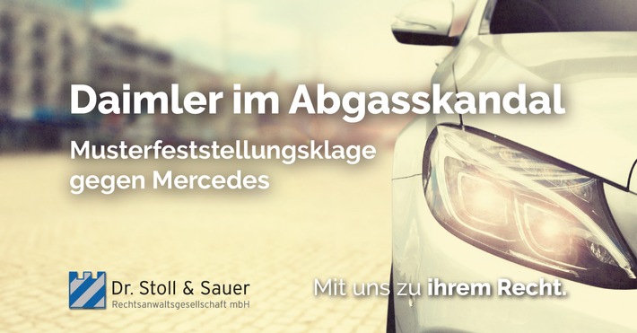 Pleite für Daimler AG am Landgericht Traunstein im Diesel-Abgasskandal / Schadensersatz für Mercedes Viano 2.2 CDI BlueEfficiency / Dr. Stoll & Sauer: Chancen für Verbraucher steigen