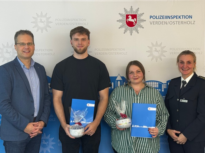 POL-VER: Polizeiinspektion Verden/Osterholz ehrt engagierte Bürgerinnen und Bürger für mutiges Handeln