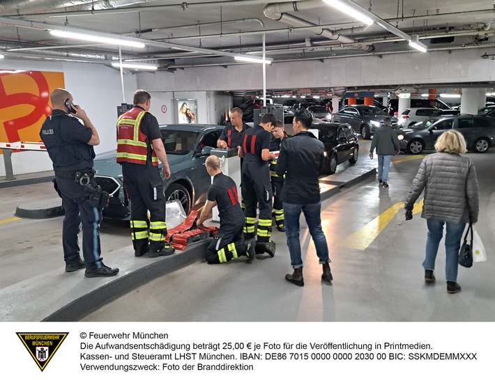 FW-M: In Parkhaus eingeschlossen (Innenstadt)