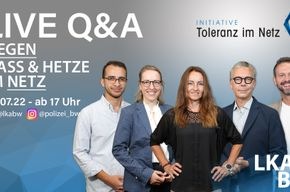 LKA-BW: LIVE Q&amp;A des Landeskriminalamtes Baden-Württemberg gegen Hass und Hetze im Netz
