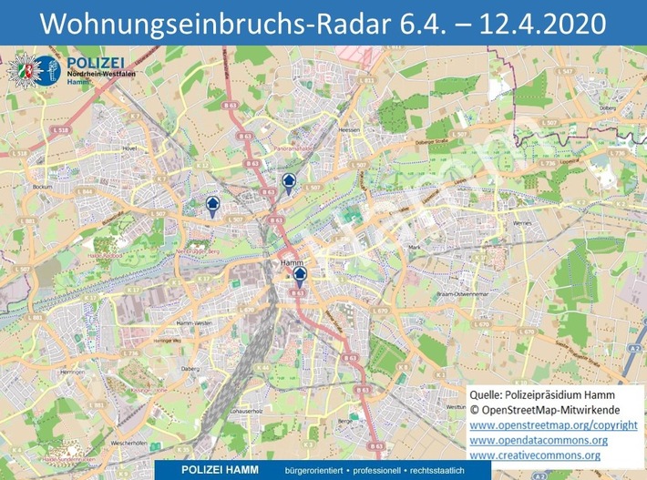 POL-HAM: Wohnungseinbruchs-Radar Hamm 6.4. bis 12.4.2020