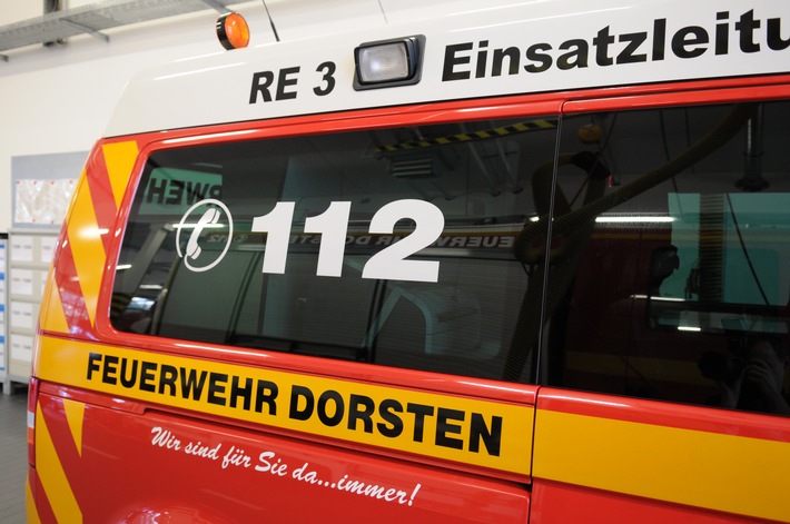 FW-Dorsten: Feuerwehreinsatz wegen beschädigter Gasleitung nach Bauarbeiten