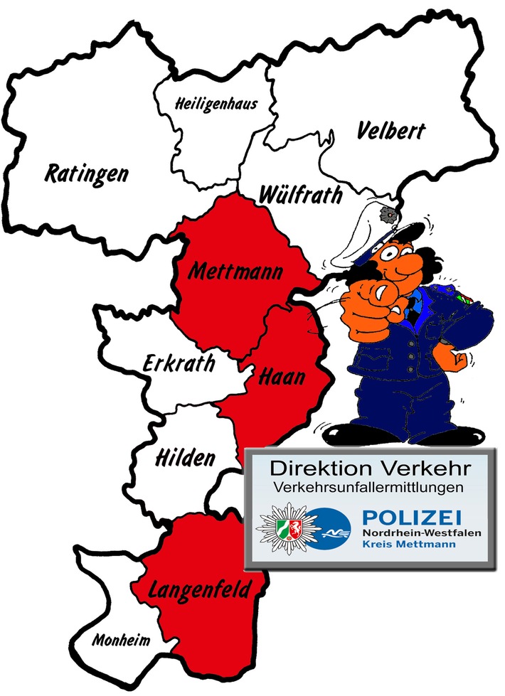 POL-ME: Verkehrsunfallfluchten aus dem Kreisgebiet - Mettmann / Haan / Langenfeld - 2203047