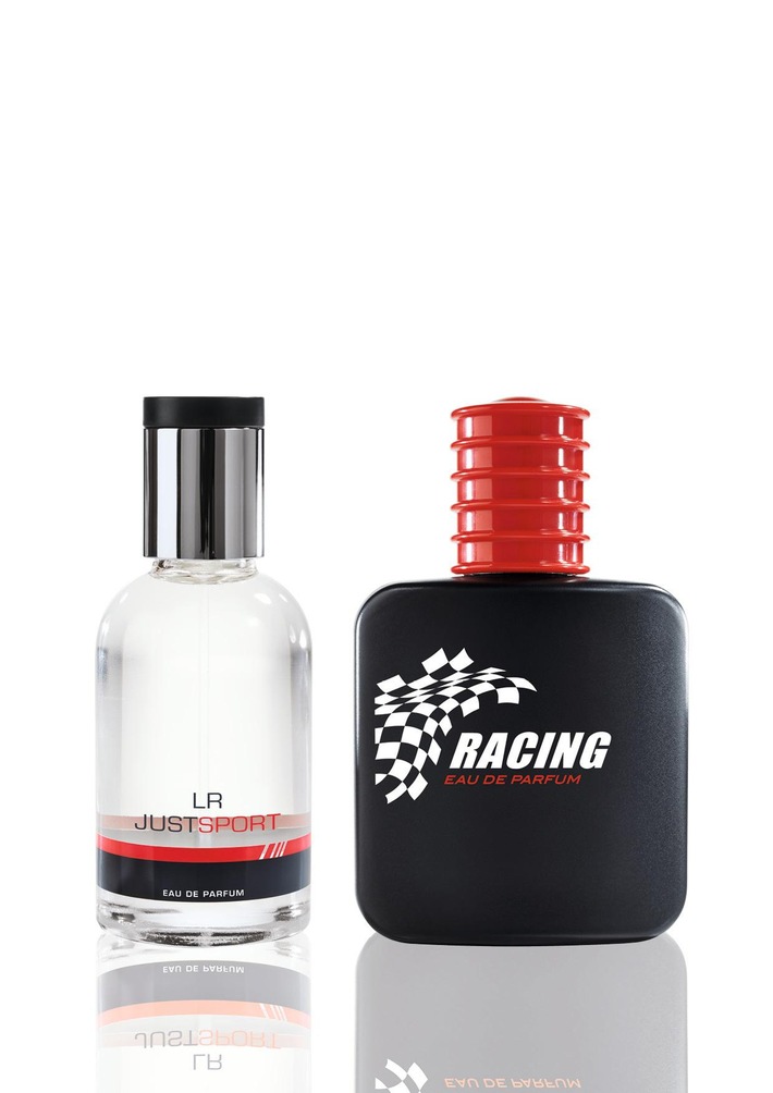 LR mit neuen Herrendüften am Start: "Racing" und "Just Sport"