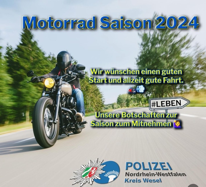 POL-WES: Kreis Wesel - Mehrere Verkehrsunfälle mit Motorradfahrern in den letzten Tagen - Polizei gibt Tipps zur beginnenden Motorradsaison