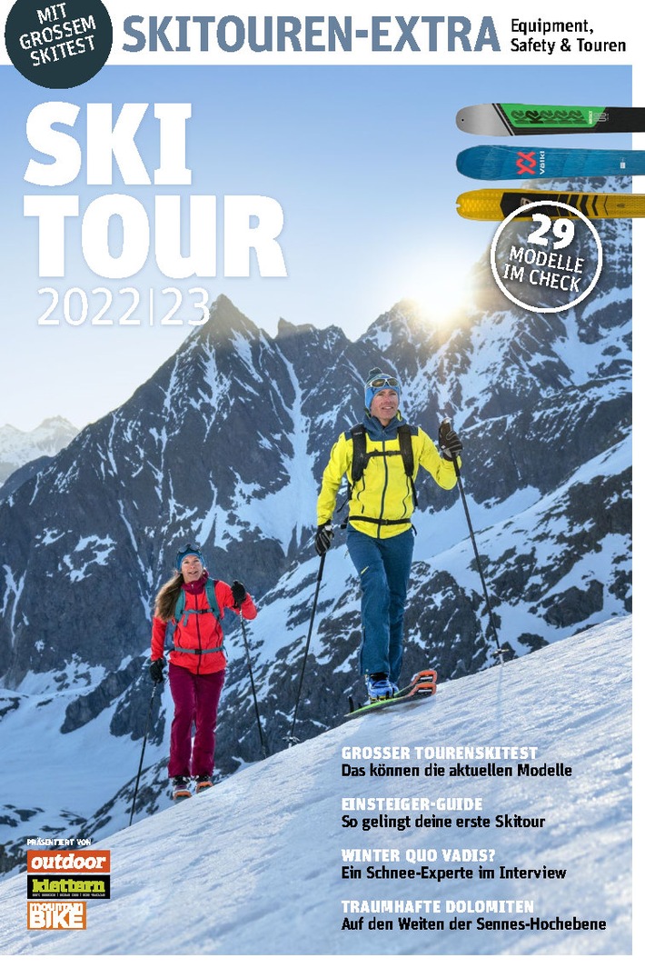 Trendsport Skitouren: Großes Special für Einsteiger und Könner in den Magazinen outdoor, MOUNTAINBIKE und klettern