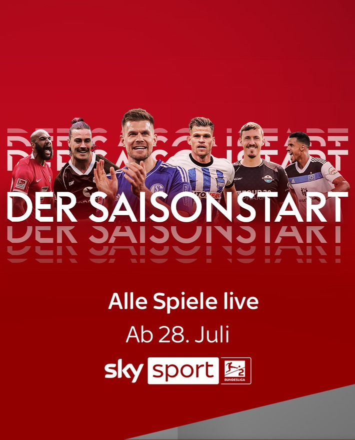 Die 50. Saison der 2. Bundesliga live bei Sky Sport