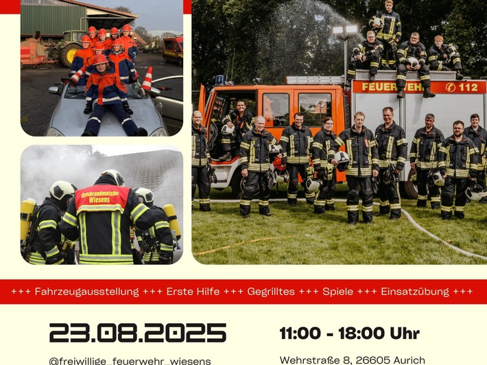 FW-AUR: Feuerwehr Wiesens lädt zum Tag der offenen Tür am 23.08.