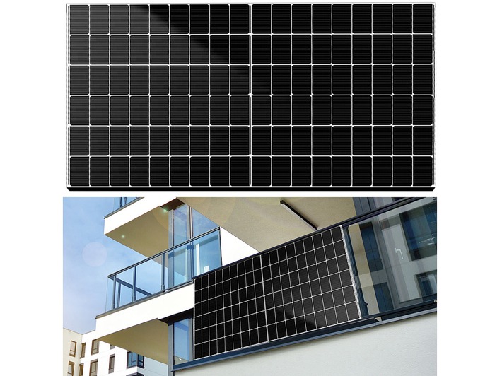 Effiziente Stromerzeugung durch moderne Solartechnik: DAH Solar 430-Watt-Solarmodul mit TOPCon-Zelltechnologie, Full Screen, IP68, weiß