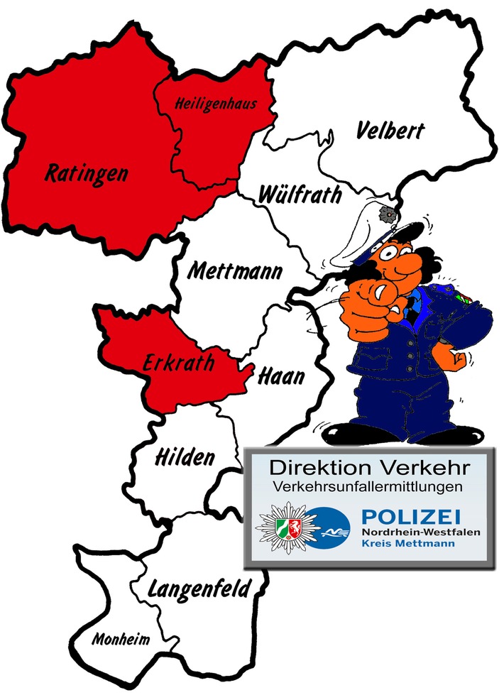 POL-ME: Verkehrsunfallfluchten aus dem Kreisgebiet - Heiligenhaus / Ratingen / Erkrath - 2209037