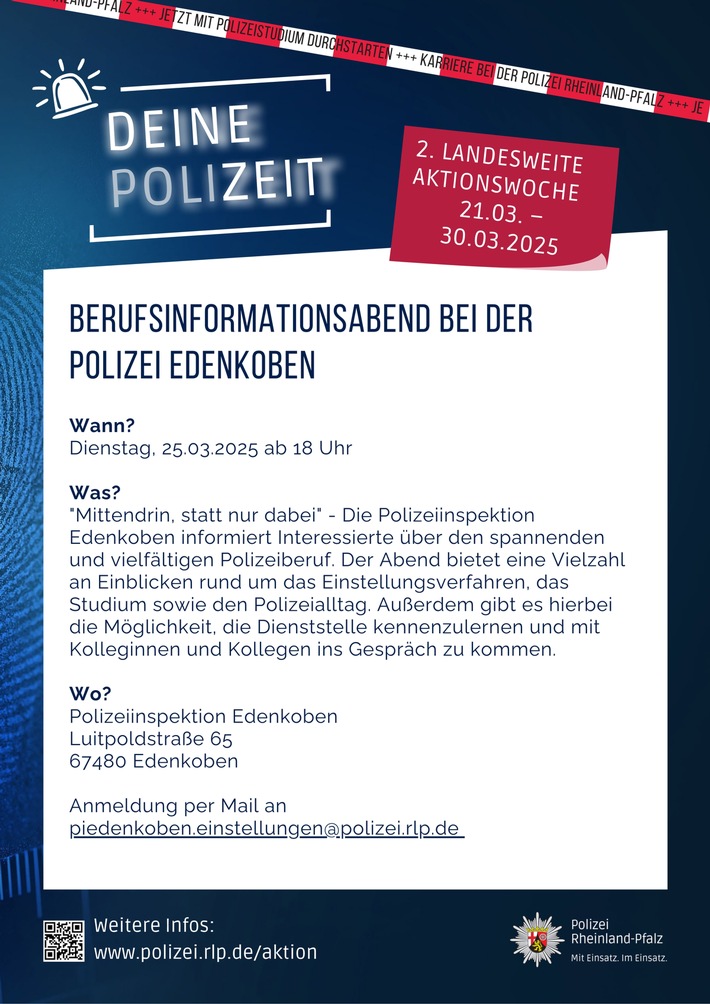 POL-PDLD: Infoabend bei der Polizei Edenkoben