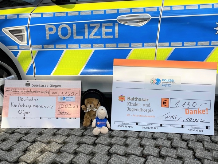 POL-SI: Eine belastende, bereichernde und wichtige Arbeit: Polizei spendet an den Deutschen Kinderhospizverein und das Kinder- und Jugendhospiz Balthasar - #polsiwi