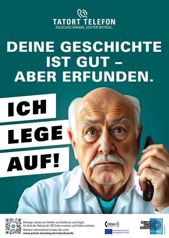 POL-LER: Pressemitteilung der Polizeiinspektion Leer/Emden für den 19.11.2025 zum Thema Telefonbetrug und der CESA Kampagne "Tatort Telefon".