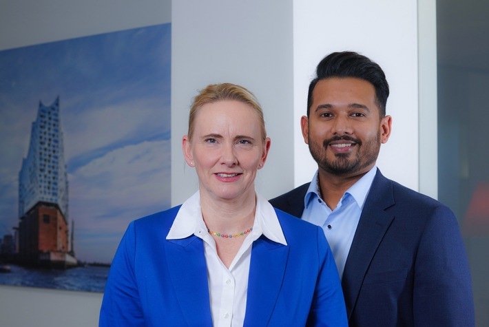 Petra Busch und Vithunan Lingeswaran führen dpa-Tochter news aktuell. / Weiterer Text über ots und www.presseportal.de/nr/8218 / Die Verwendung dieses Bildes für redaktionelle Zwecke ist unter Beachtung aller mitgeteilten Nutzungsbedingungen zulässig und dann auch honorarfrei. Veröffentlichung ausschließlich mit Bildrechte-Hinweis.