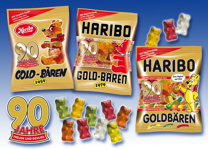 Seit 90 Jahren weltweit in aller Munde ... / Das Kultprodukt HARIBO "GOLDBÄREN" feiert Geburtstag! (BILD)