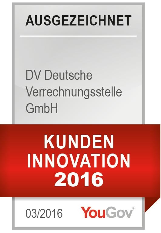 &quot;Kunden-Innovation 2016&quot;: Deutsche Verrechnungsstelle wurde für ihr
einzigartiges Leistungspaket für Handwerk und Mittelstand ausgezeichnet