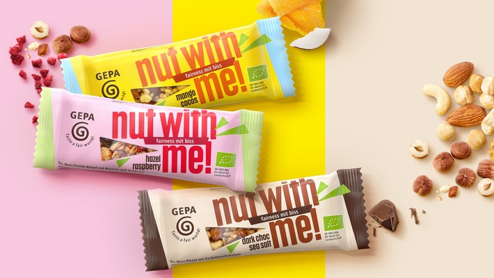 GEPA auf der Internorga: Faire Bio-Vielfalt in der Außer-Haus-Verpflegung / Neu: Nussriegel mit mehr Biss für eine bessere Welt