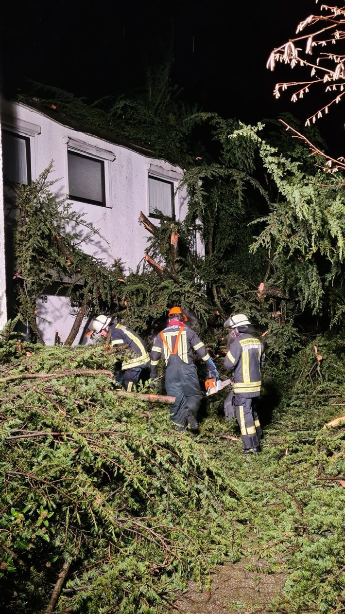FW-BN: Sturmtief über Bonn - Feuerwehr im Dauereinsatz