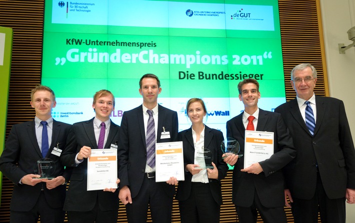 Erfolgreiche Unternehmen aus Bayern, Brandenburg und Hessen sind Bundessieger des KfW-Wettbewerbes "GründerChampions" 2011 (mit Bild)