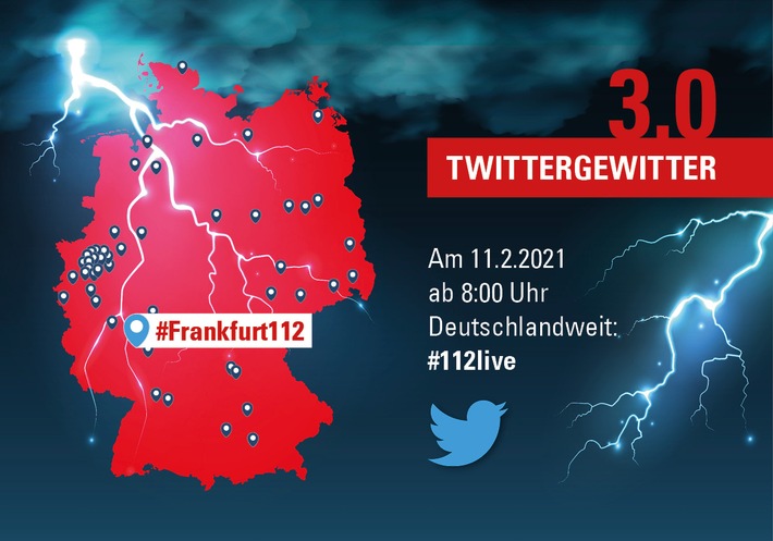 FW-F: "Twittergewitter" am Tag des Notrufs: Frankfurter Feuerwehr ist dabei