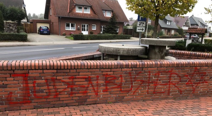 POL-EL: Werlte - Brunnen mit dem Wort "Judenbuster" beschmiert