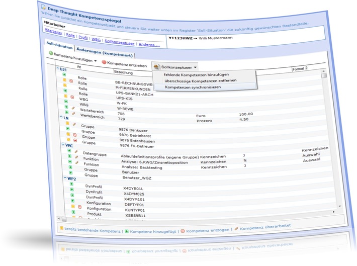 Berechtigungsmanagement und Kompetenzen mit IBM Notes via "Deep Thought" - Datenschnittstelle (Andermann & Partner)