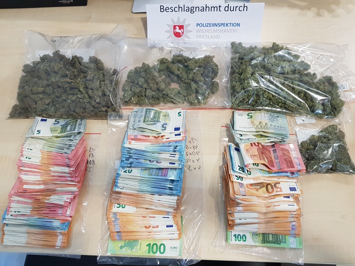 POL-WHV: Gemeinschaftlicher Handel mit Betäubungsmitteln - Polizei nimmt vier mutmaßliche Täterinnen bzw. Täter fest und beschlagnahmt Drogen und Bargeld