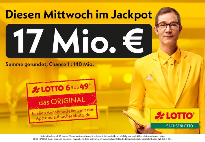 Vorzeitige Bescherung: 100.000 Euro im Landkreis Bautzen gewonnen / 17 Millionen Euro im LOTTO-Jackpot zur Mittwochsziehung