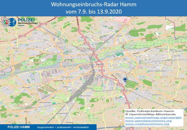 POL-HAM: Wohnungseinbruchs-Radar für die Woche vom 7.9 bis 13.9.2020