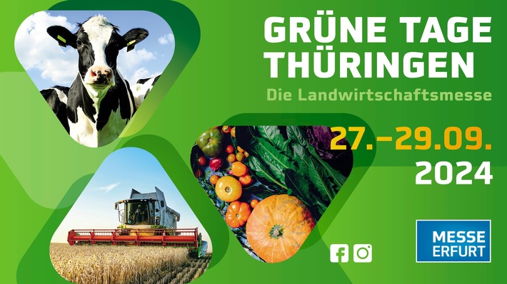 Landwirtschaftsmesse Grüne Tage Thüringen bietet der Agrarbranche im September 2024 wieder die große Bühne