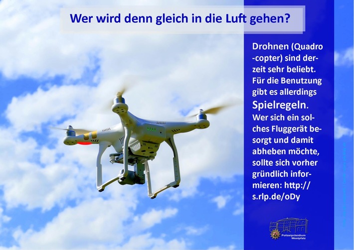 POL-PPWP: Drohnenabsturz verursacht Pkw-Schaden