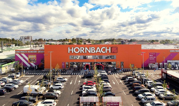 HORNBACH investiert mehr als 44 Millionen Euro in einen zweiten Bau- und Gartenmarkt im rumänischen Timișoara. Eröffnung am 1. Oktober 2025.