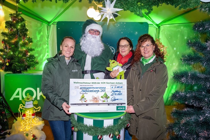 AOK übergibt Spende an Notfallseelsorge Sachsen-Anhalt