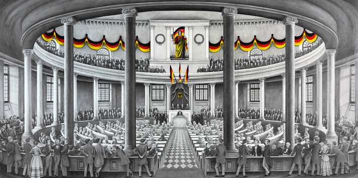 Frömming/Neumann: AfD-Fraktion stellt Bilder für den "Saal Paulskirche" vor