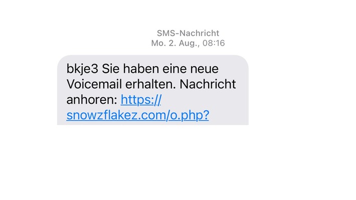 LKA-RP: Neue Betrugsmasche per SMS - Landeskriminalamt und Verbraucherzentrale warnen vor "Voicemail"-Nachrichten