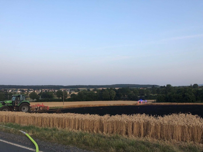 POL-WE: Brennendes Getreidefeld - Tatverdächtiger ermittelt