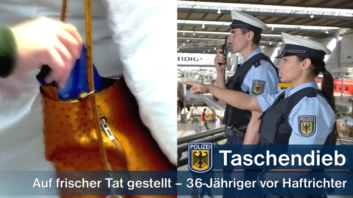 Bundespolizeidirektion München: Ungeschickter Taschendieb: 36-Jähriger von Einsatzkräften bei versuchter Tatausführung beobachtet